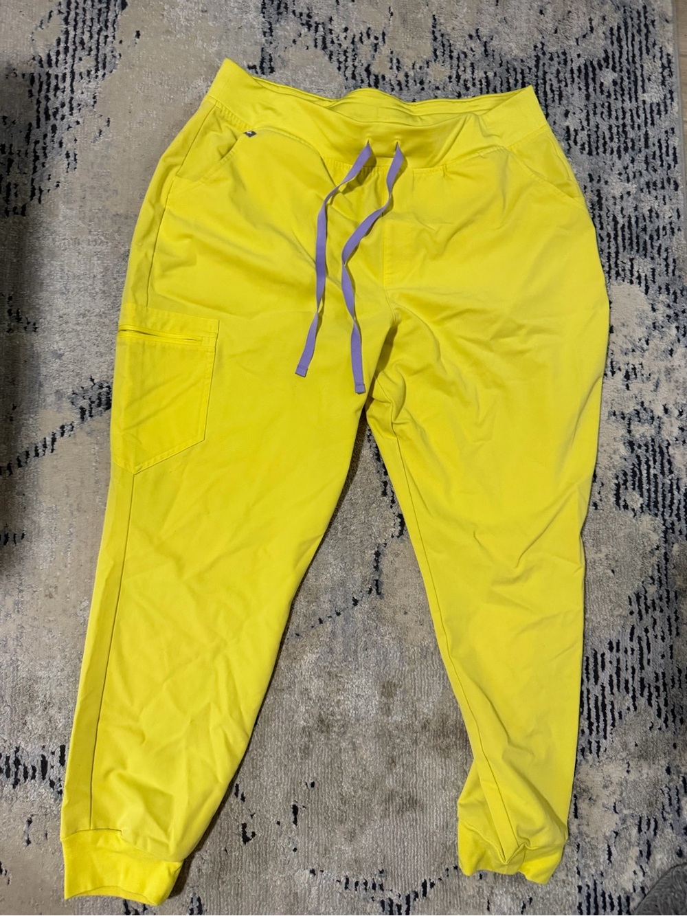 Women’s Yellow Active Cargo Jogger Pants